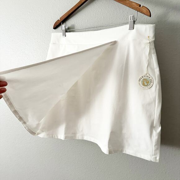 Spartina 449 Liza BiStretch Faux Wrap Skort Pearl White Women’s Size XL NEW - Picture 4 of 13